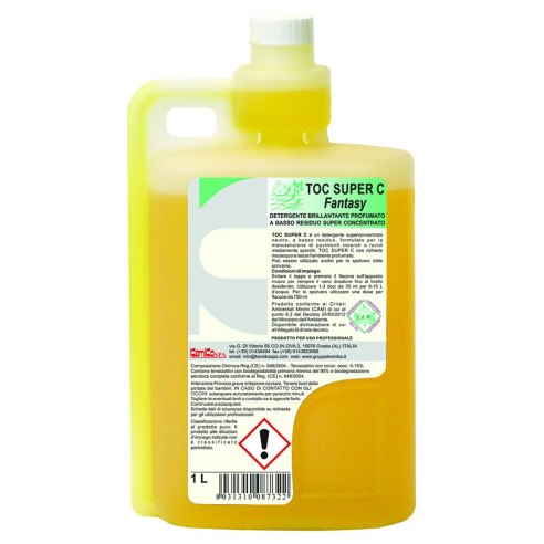Kemika - Toc mela Super C, detergente brillantante (flacone da 1 kg)