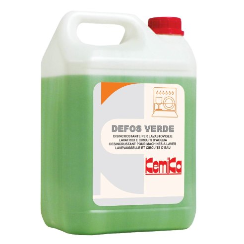 Kemika - Defos verde, disincrostante per lavastoviglie e lavatrici (tanica da 5 kg)