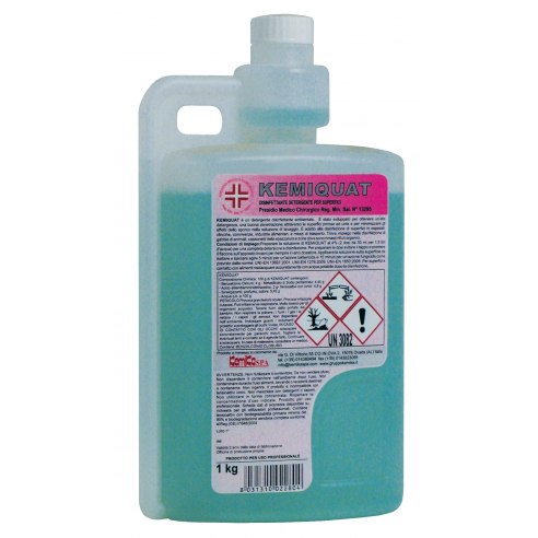 Kemika - Kemiquat, disinfettante detergente per superfici (flacone da 1 kg)