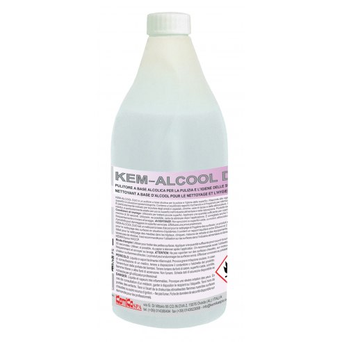 Kemika - Kemalcool Duo, Pulitore disinfettante per superfici a base di alcool Etilico (flacone da 750 ml)