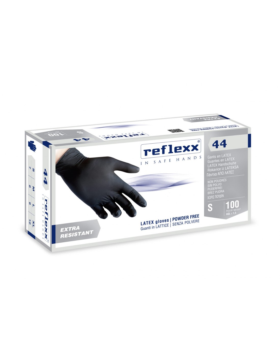 Reflexx 44, guanti in lattice senza polvere IIIº Cat. 2016/425