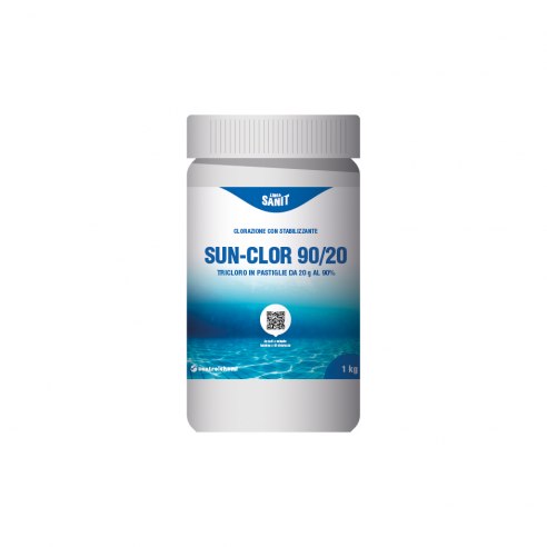Controlchemi - Sun-Clor 90/20, cloro stabilizzato in pastiglie da 20g al 90%