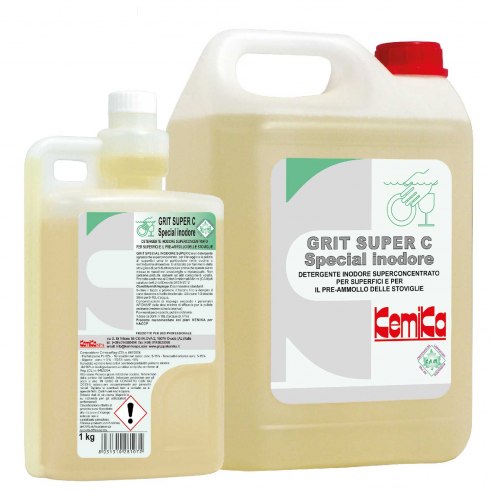 Kemika - Grit Special Inodore Super C, detergente inodore per cucine (flacone da 1 kg)