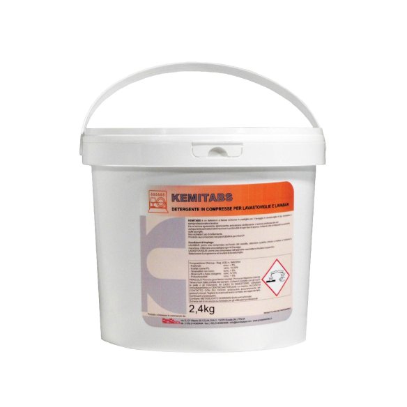 Kemika - Kemitabs, detergente in pastiglie per lavastoviglie (secchiello da 2,4 kg)