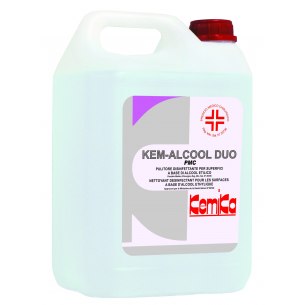 Kemika - Kemalcool Duo, Pulitore disinfettante per superfici a base di alcool Etilico (tanica da 5 kg)