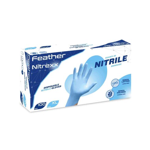 Reflexx - Feather Nitrexx, guanti in nitrile senza polvere Iº Cat. 2016/425