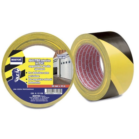 Boston Italia - Nastro Adesivo Calpestabile Giallo/Nero mm 50x33 mt.