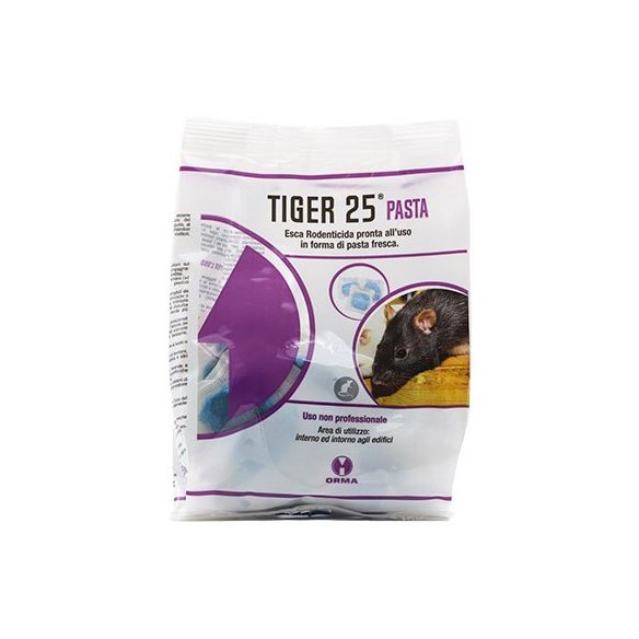 Orma Torino - Tiger 25 pasta, bustine di esca topicida
