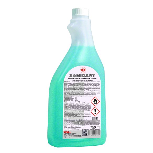Kemika - Sanidart, disinfettante universale rapido (flacone da 750 ml)