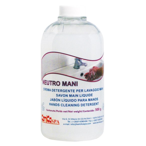 Kemika - Neutro mani, detergente lavamani (flacone da 500 ml. + 1 pompetta)