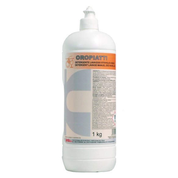 Kemika - Oropiatti, detergente liquido per il lavaggio delle stoviglie (flacone da 1 kg)