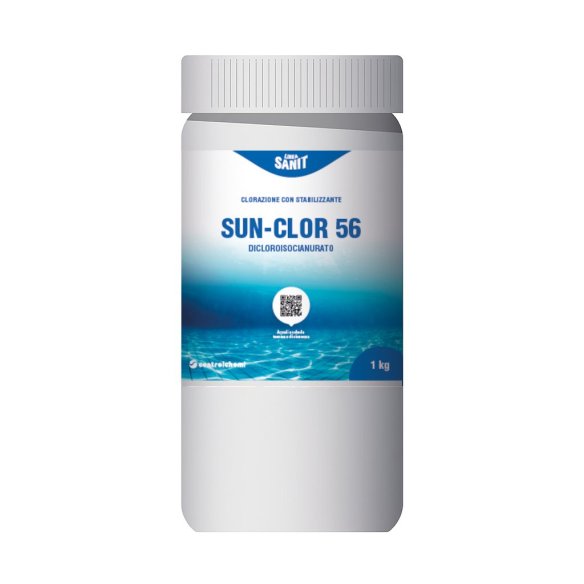 Controlchemi - Sun-Clor 56, cloro stabilizzato granulare al 56% (flacone da 1 kg)