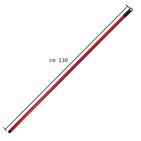 Manico in Metallo Rosso Professionale - Lunghezza 130 cm - Ø 15 mm