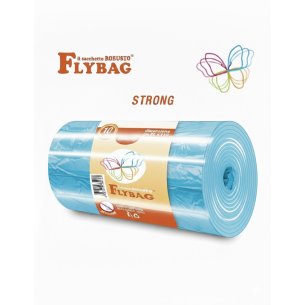 Sacco Rifiuti Flybag Strong Azzurro 70x110 cm - Rotolo 10 pz - 136L