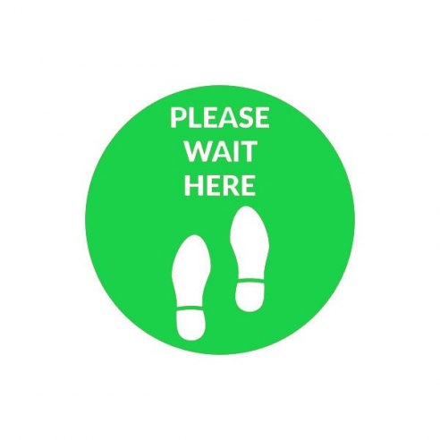 Adesivo calpestabile - Please Wait Here ''Footprint''