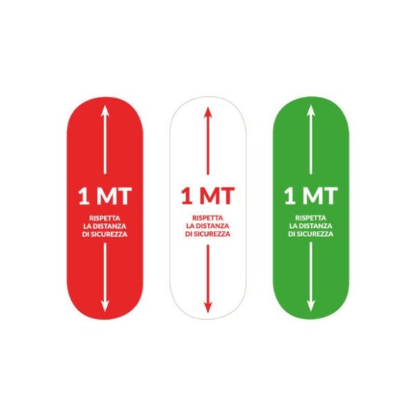 Adesivo calpestabile - Distanza Sicurezza Verticale